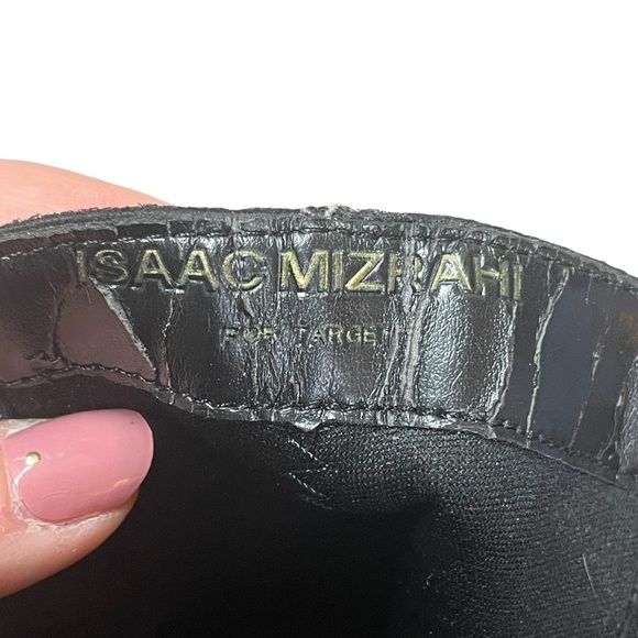 Isaac Mizrahi for Target Black Faux Suede Ankle Boots Heels Booties Size 8 - Picture 9 of 11